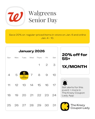 Walgreens Senior Day Discount Date in January 2026