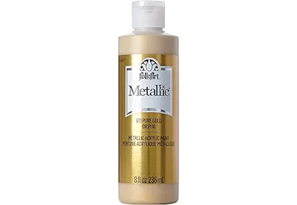 FolkArt Acrylic Paint in Assorted Colors (8 oz), , Pure Gold