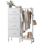 Tall Dresser with Hanging Rack
