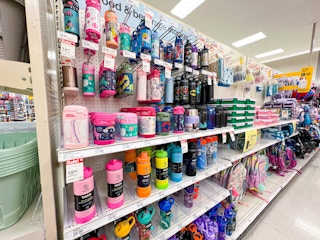 thernos funtainer bottles siting on a target shelf