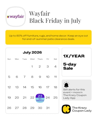 Wayfair Black Friday in July 2025 Dates