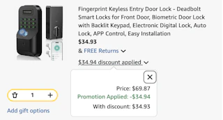 door lock Amazon receipt