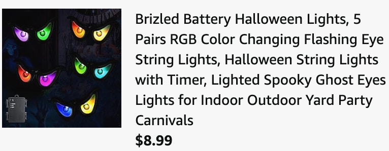 Halloween eyes cart