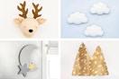 4 lifestyle images of nursery wall decor from Little Love by NoJo 
