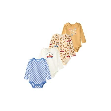 Baby Long Sleeve Bodysuits 4-Pack