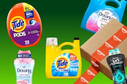 Stock Up and Save on Amazon — Up to $20 Off Tide and Downy Laundry Supplies card image