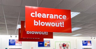 a clearance blowout sign at belk