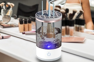 an electric makeup brush cleaner