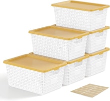 Storage Bins with Lids 6-Pack