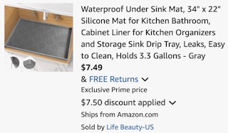 an amazon cart ending in $7.49