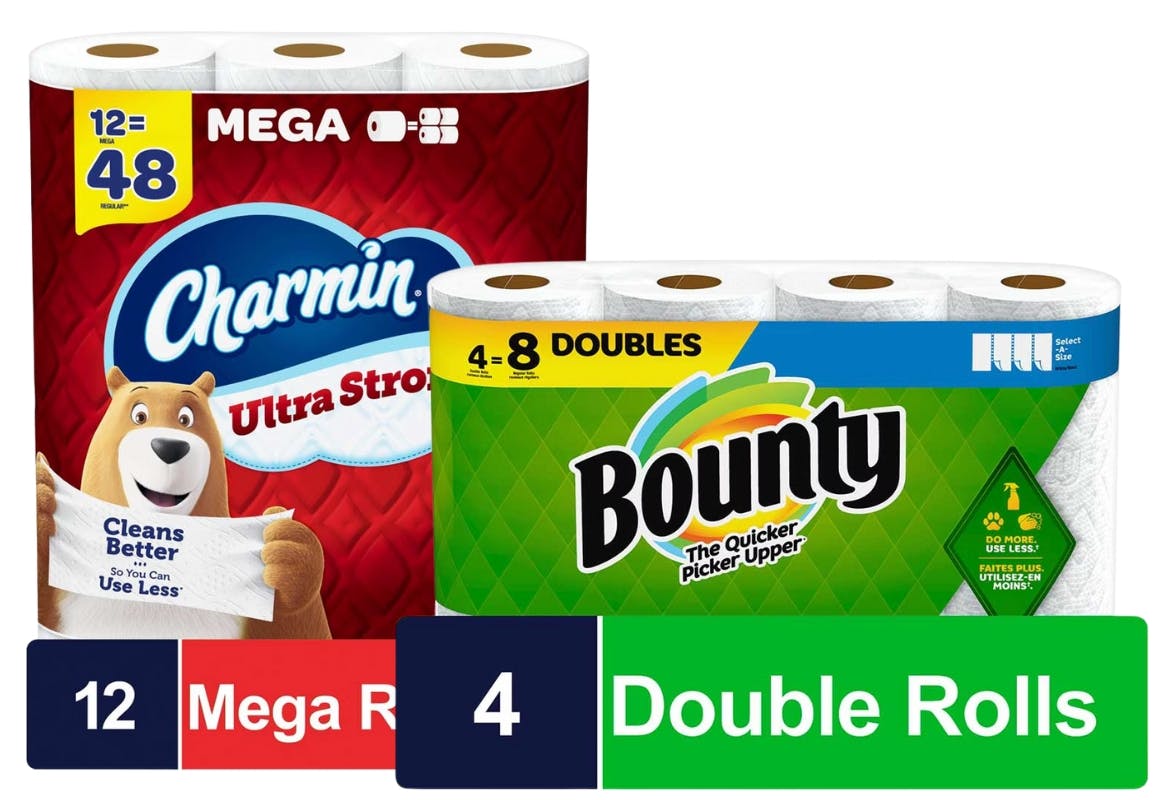 1 Charmin + 1 Bounty Product