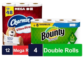 1 Charmin + 1 Bounty Product