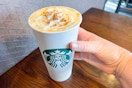 A Spiced Latte in a starbucks up.
