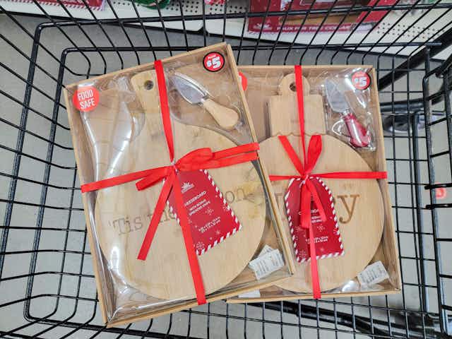 Holiday-Themed Charcuterie Board Sets, Just $5 at Dollar Tree card image