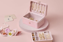 a jewelry box on a table