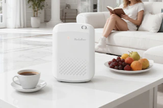 essential oil diffuser on coffee table