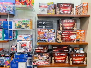 display of board games