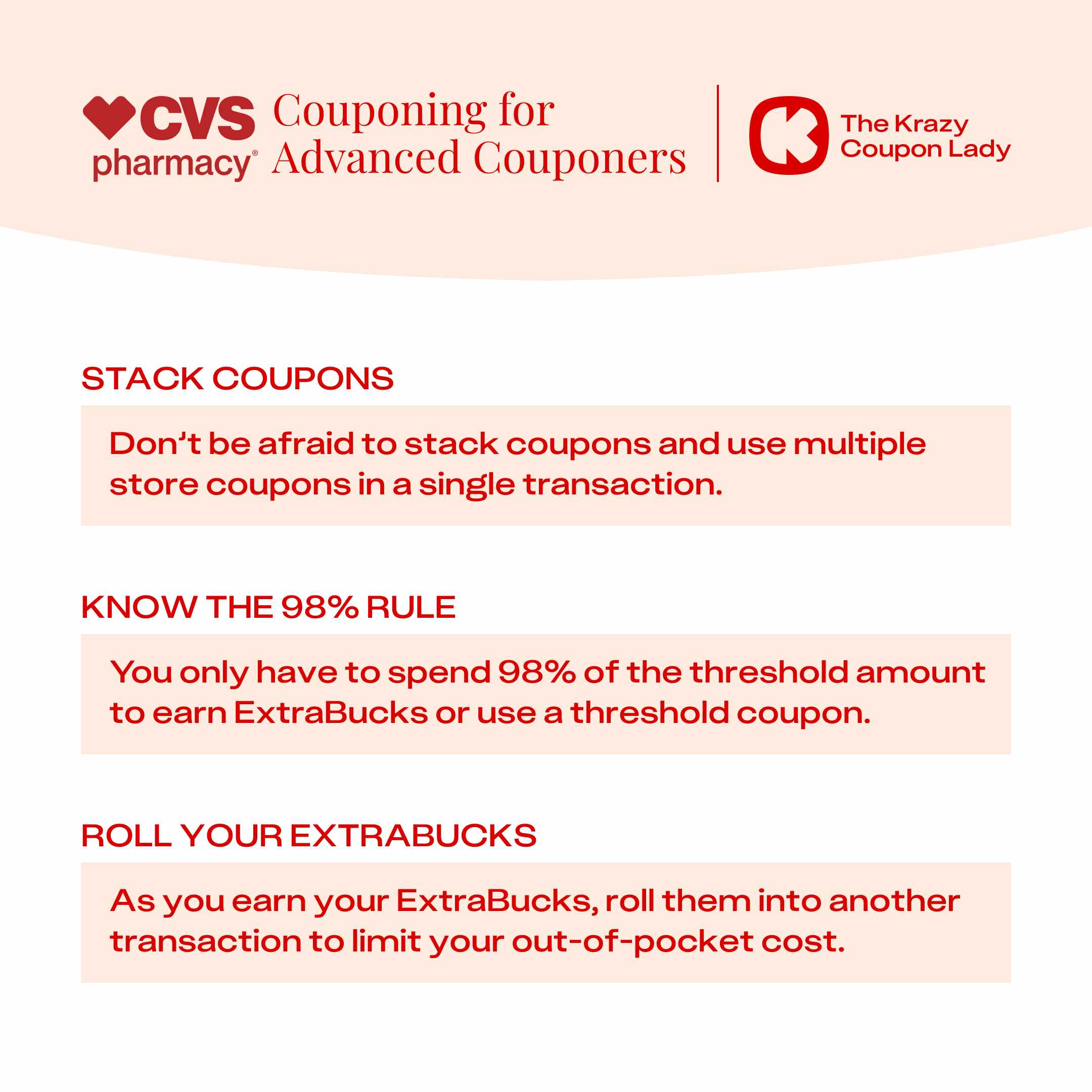 Three tips for advanced couponing at CVS