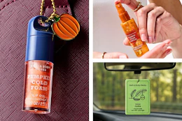 Lip, hand sanitizer spray & car freshener in mini sizes from Bath & Body Works