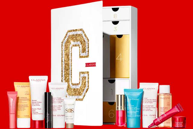 Clarins 12-Piece Beauty Advent Calendar, $67 at Macy's ($250 Value) card image