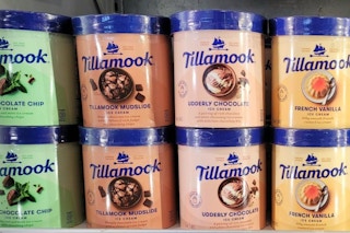 Tillamook ice cream on a shelf
