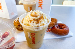 a pumpkin spice latte from dunkin donuts