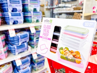 ello glass meal prep in target cart