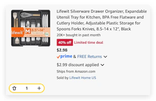 Lifewit Silverware Drawer Organizer