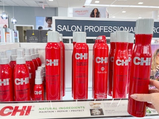 CHI hair care brand display