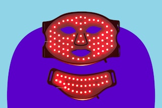 B0DQTY8Z52 Red, Green, Blue, Purple, Orange, Cyan, White Light Therapy Face and Neck Mask, 1200mAh, 309 LEDs