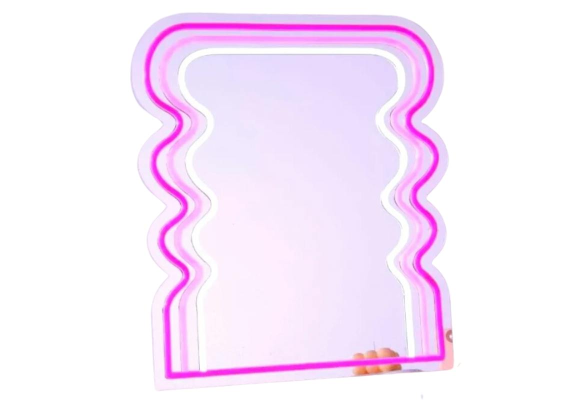 Neon Wavy Mirror