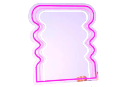 Neon Wavy Mirror