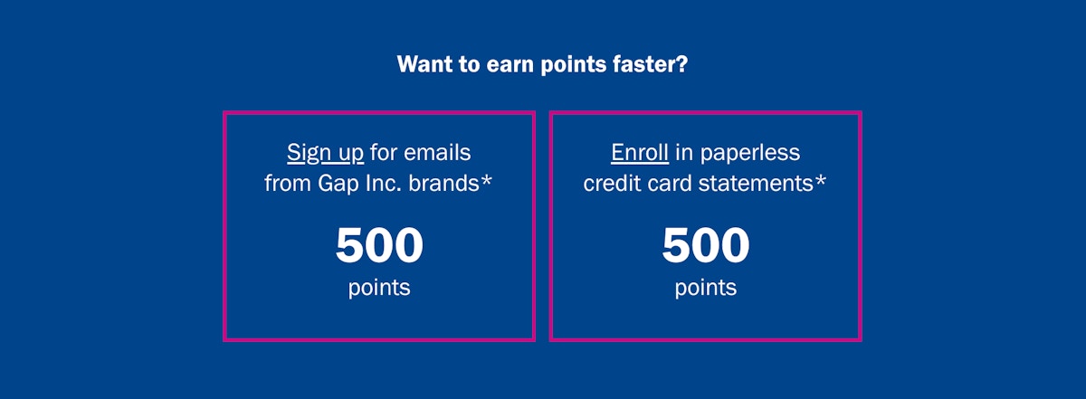 Old Navy points info graphic