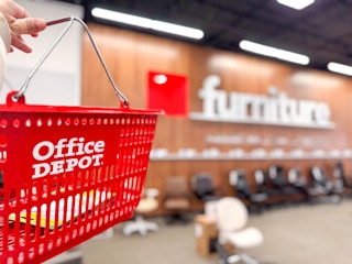 office depot furniture area shot with office depot shopping basket