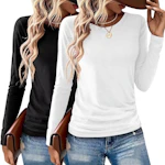 Women's Long Sleeve Tops 2-Pack
