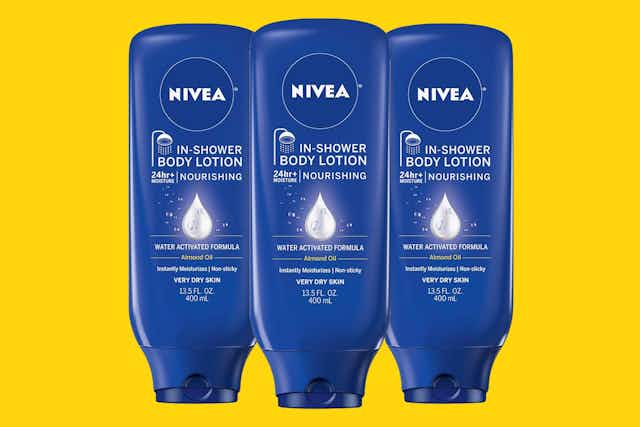 Nivea In-Shower Body Lotion: Get 3 Bottles for as Low as $6.38 on Amazon card image