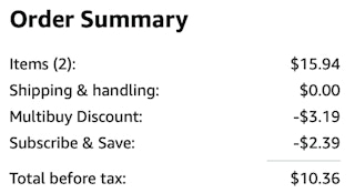 2 OGX Curl-Defining Creams Amazon Receipt