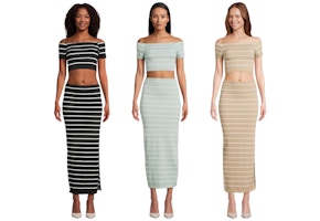 No Boundaries Juniors’ Top and Skirt Set