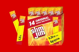 a pack of mini Slim Jims