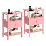 3-Tier Storage End Table 2-Pack