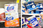 collage image of scott, charmin, and cottonelle toilet paper