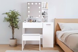 Get a Complete Vanity Set With Lighting and Stool for Under $100 at Walmart card image