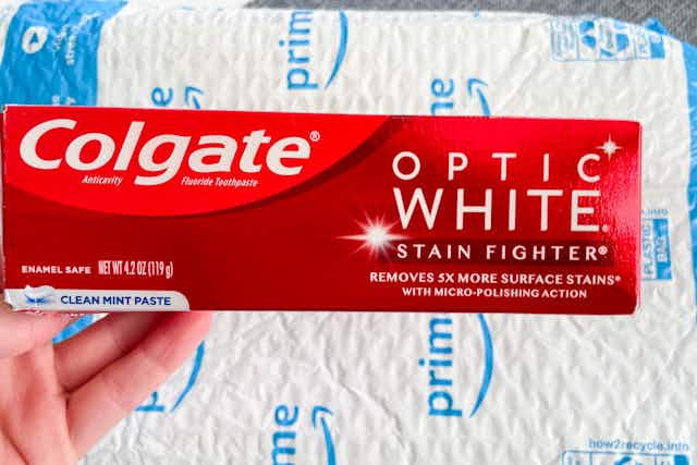 Colgate Optic White Toothpaste, as Low as $2.12 on Amazon card image