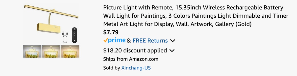 Amazon Rechargeable Picture Light 2025