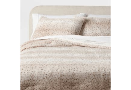 Threshold Faux Fur Comforter Set