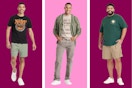 3 men's graphic tees side by side
