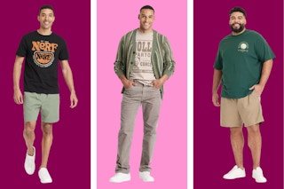 3 men's graphic tees side by side