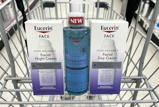 eucerin face skin care products in cart