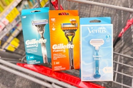gillette and venus razors in a cart