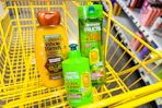 garnier hair care in yellow shopping cart